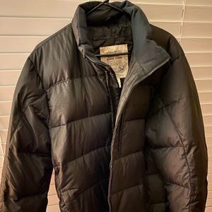 Eddie Bauer puffer, black, down stuffed, coat